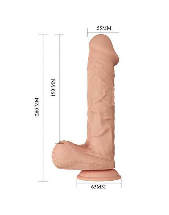 Pretty Love - Bergrisi - Dildo - Realistische Vibrerende Dildo - Lengte 26 cm - Lichte Huidskleur - Geeft Levensechte Ervaring-Laced-up.nl