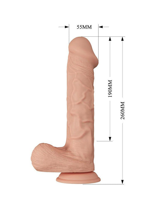 Pretty Love - Bergrisi - Dildo - Realistische Vibrerende Dildo - Lengte 26 cm - Met Afstandsbediening - Lichte Huidskleur - Geeft Levensechte Ervaring-Laced-up.nl