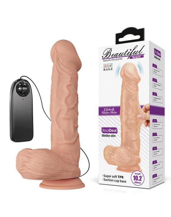 Pretty Love - Bergrisi - Dildo - Realistische Vibrerende Dildo - Lengte 26 cm - Met Afstandsbediening - Lichte Huidskleur - Geeft Levensechte Ervaring-Laced-up.nl
