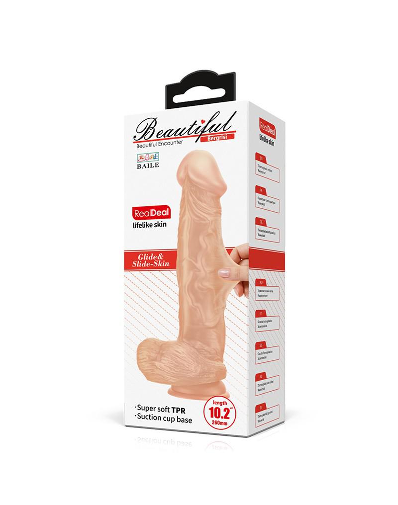 Pretty Love Bergrisi Realistische Dildo 26 cm met Zuignap-Erotiekvoordeel.nl