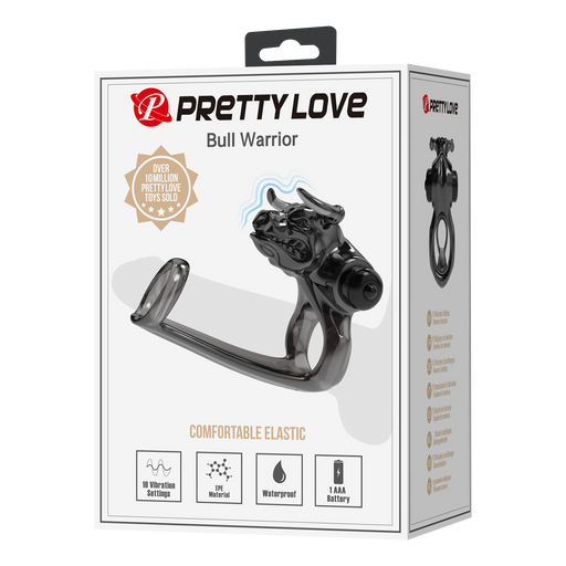 Pretty Love - Bull Warrior - Penisring - Zwart-Erotiekvoordeel.nl