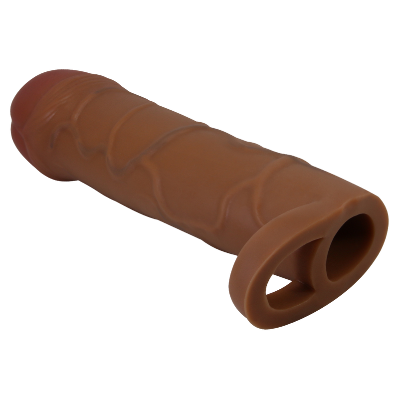 Pretty Love - Bunion - Verlengende Penis Sleeve met Cockring - 25mm - Bruin-Erotiekvoordeel.nl