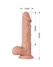 Pretty Love - Buraq - Dildo - Realistische Vibrerende Dildo - Lengte 24 cm - Lichte Huidskleur - Geeft Levensechte Ervaring-Laced-up.nl