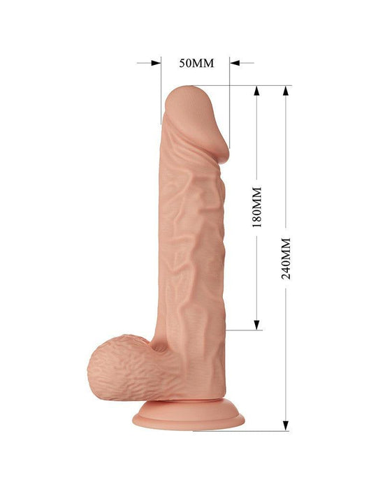 Pretty Love - Buraq - Dildo - Realistische Vibrerende Dildo - Lengte 24 cm - Met Afstandsbediening - Lichte Huidskleur - Geeft Levensechte Ervaring-Laced-up.nl