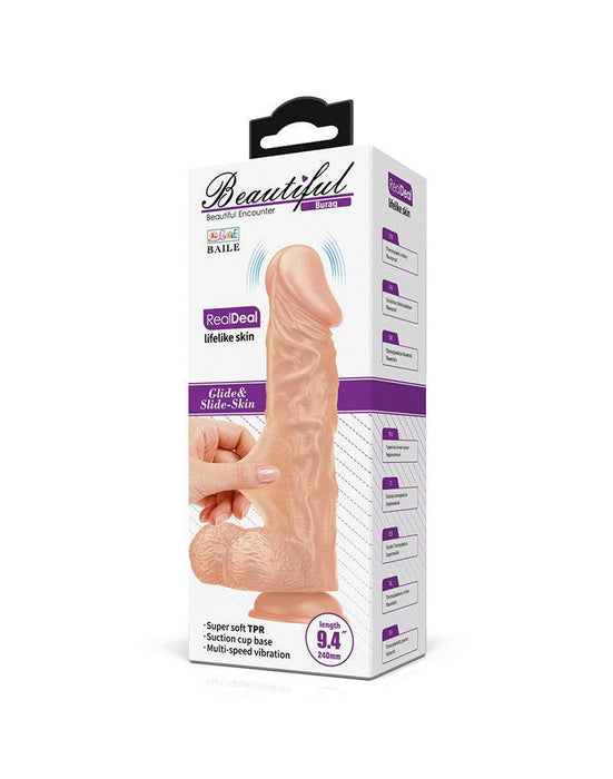 Pretty Love - Buraq - Dildo - Realistische Vibrerende Dildo - Lengte 24 cm - Met Afstandsbediening - Lichte Huidskleur - Geeft Levensechte Ervaring-Laced-up.nl