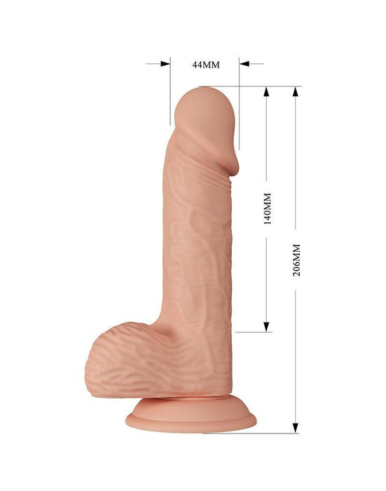 Pretty Love - Catoblepas - Realistische Vibrerende Dildo - Lengte 206 mm - Met Afstandsbediening - Lichte Huidskleur - Geeft Levensechte Ervaring-Laced-up.nl
