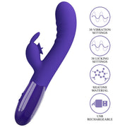 Pretty Love - Cerberus Youth - Rabbit Vibrator - Paars-Laced-up.nl