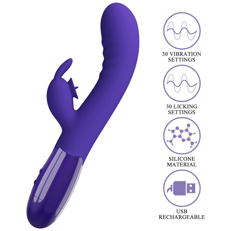 Pretty Love - Cerberus Youth - Rabbit Vibrator - Paars-Laced-up.nl