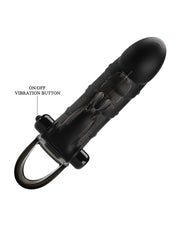 Pretty Love - Cuper - Penis Sleeve Met Clitoris Stimulator - Zwart-Erotiekvoordeel.nl
