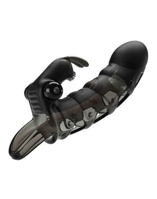 Pretty Love - Cuper - Penis Sleeve Met Clitoris Stimulator - Zwart-Erotiekvoordeel.nl