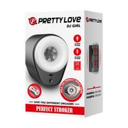 Pretty Love - DJ Girl - Poussant Perfect Stroker - Masturbateur à mouvements de va-et-vient - Noir/Blanc - Laced-up.nl
