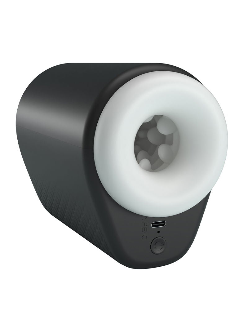 Pretty Love - DJ Girl - Thrusting Perfect Stroker - Masturbateur à mouvements de va-et-vient - Noir/Blanc-Laced-up.nl