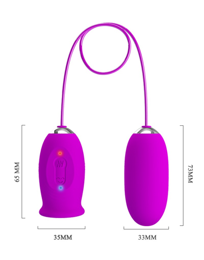 Pretty Love - Daisy - Vibrerend Eitje en Clit Licker - 2 In 1 - Roze-Erotiekvoordeel.nl