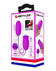 Pretty Love - Daisy - Vibrerend Eitje en Clit Licker - 2 In 1 - Roze-Erotiekvoordeel.nl