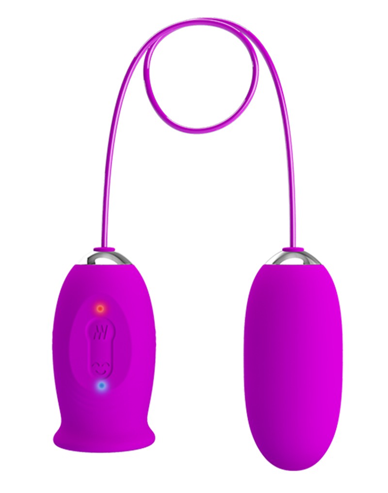Pretty Love - Daisy - Vibrerend Eitje en Clit Licker - 2 In 1 - Roze-Erotiekvoordeel.nl