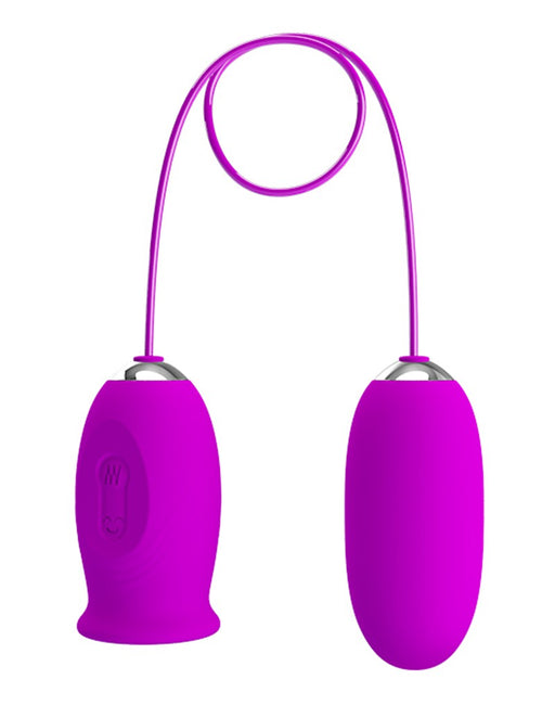 Pretty Love - Daisy - Vibrerend Eitje en Clit Licker - 2 In 1 - Roze-Erotiekvoordeel.nl