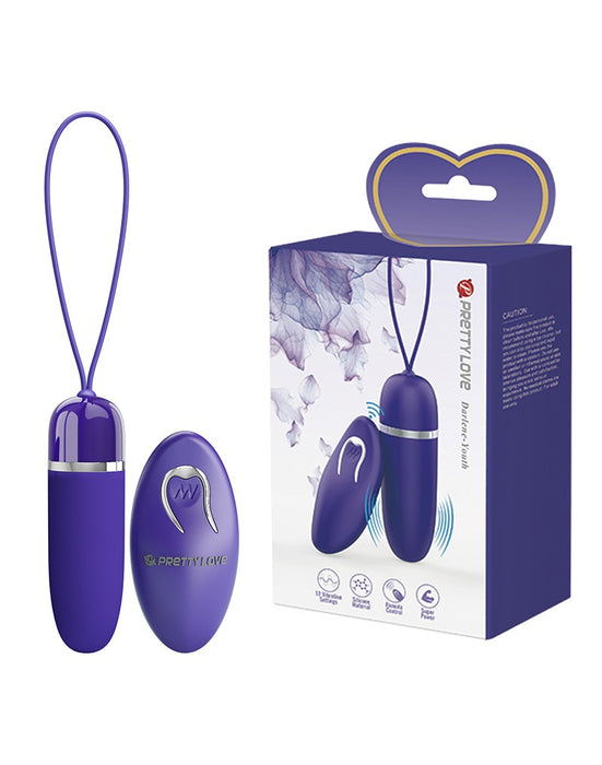 Pretty Love - Darlene Youth - Vibrerend Eitje - Mini Bullet - Met Afstandsbediening - Paars-Laced-up.nl