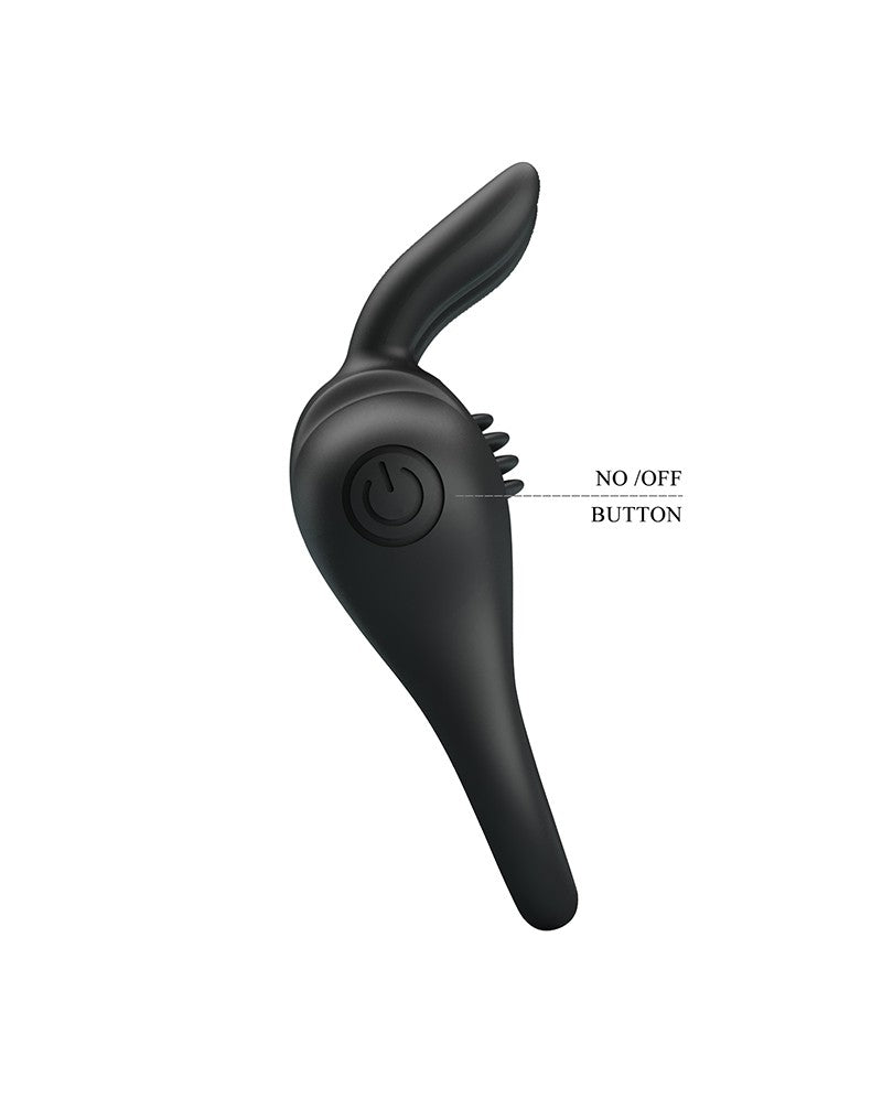 Pretty Love - Davion - Vibrende Cockring - Met Clitoris Stimulator - Zwart-Laced-up.nl