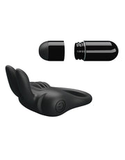 Pretty Love - Davion - Vibrende Cockring - Met Clitoris Stimulator - Zwart-Laced-up.nl