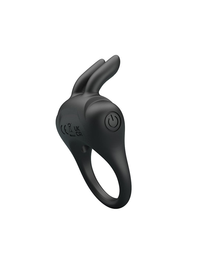 Pretty Love - Davion - Vibrende Cockring - Met Clitoris Stimulator - Zwart-Laced-up.nl