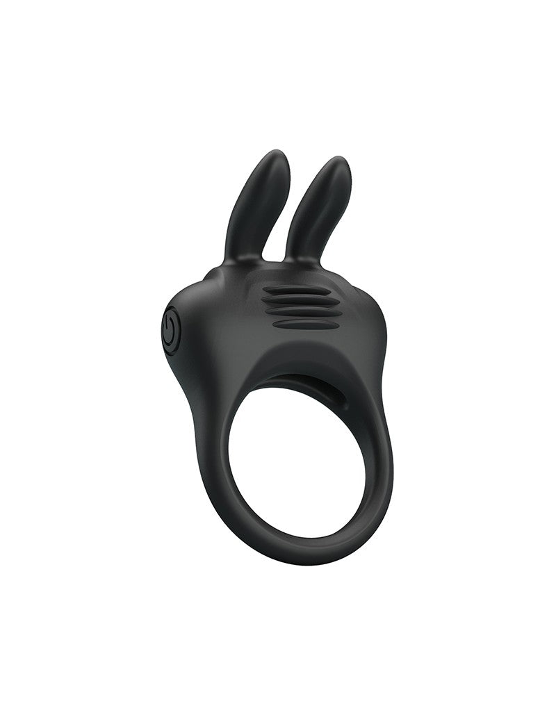 Pretty Love - Davion - Vibrende Cockring - Met Clitoris Stimulator - Zwart-Laced-up.nl
