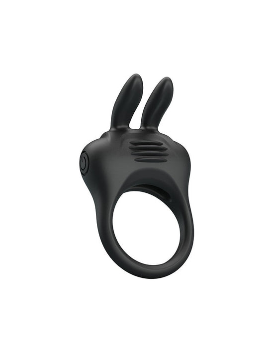 Pretty Love - Davion - Vibrende Cockring - Met Clitoris Stimulator - Zwart-Laced-up.nl