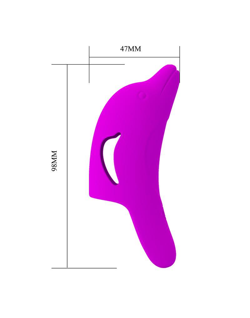 Pretty Love - Delphini - Vinger Vibrator - Roze - Siliconen - USB Oplaadbaar - 10 standen-Laced-up.nl