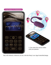 Pretty Love - Doreen - E-stim Vibrerend Eitje - Electrosex - Met App Control - Paars-Laced-up.nl