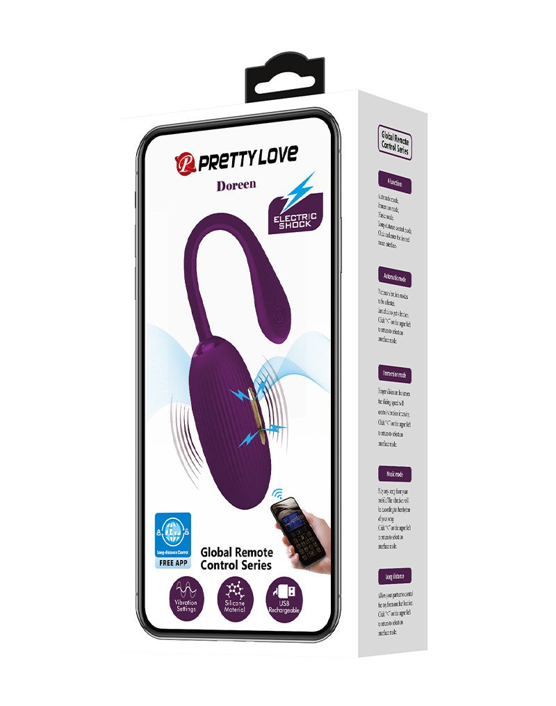 Pretty Love - Doreen - E-stim Vibrerend Eitje - Electrosex - Met App Control - Paars-Laced-up.nl