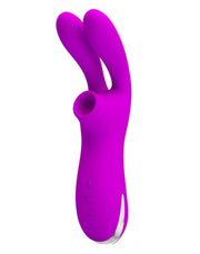 Pretty Love - Dubbele Oortjes Vibrator Met Clitoris Zuiger Ralap - Roze-Laced-up.nl