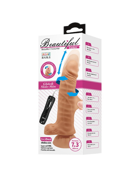 Pretty Love - Easton - Roterende En Stotende Dildo - Medium Huidskleur-Laced-up.nl