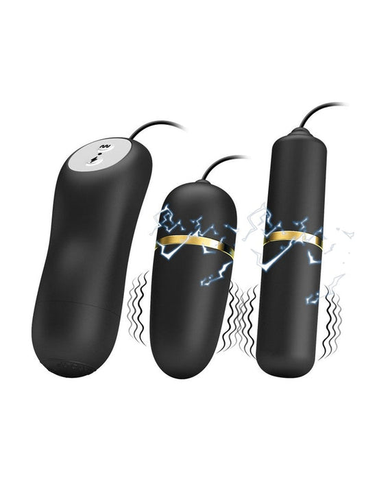 Pretty Love - Electrosex Bullet Vibrator Set - Zwart-Laced-up.nl