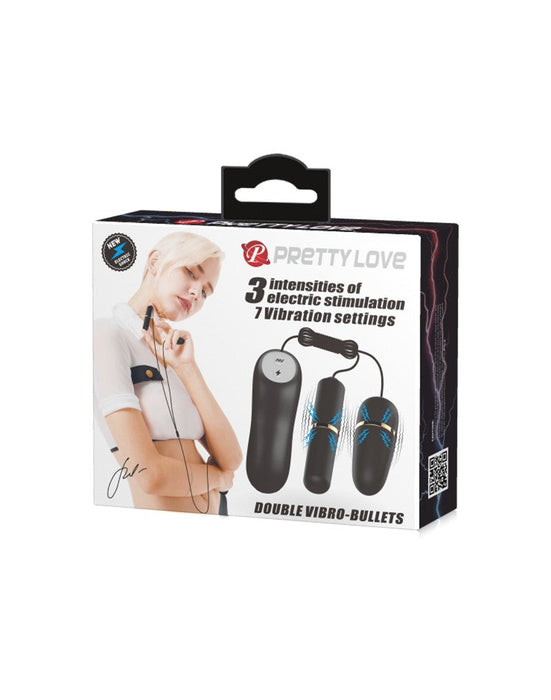 Pretty Love - Electrosex Bullet Vibrator Set - Zwart-Laced-up.nl