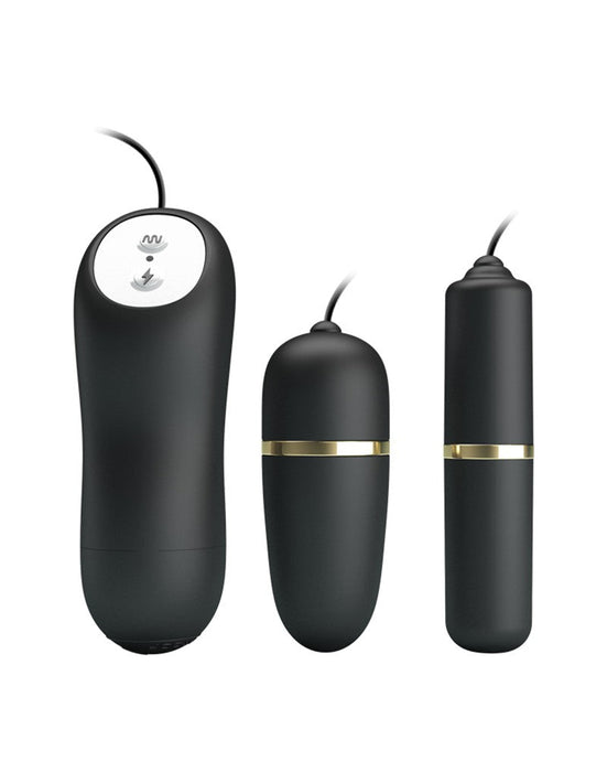 Pretty Love - Electrosex Bullet Vibrator Set - Zwart-Laced-up.nl