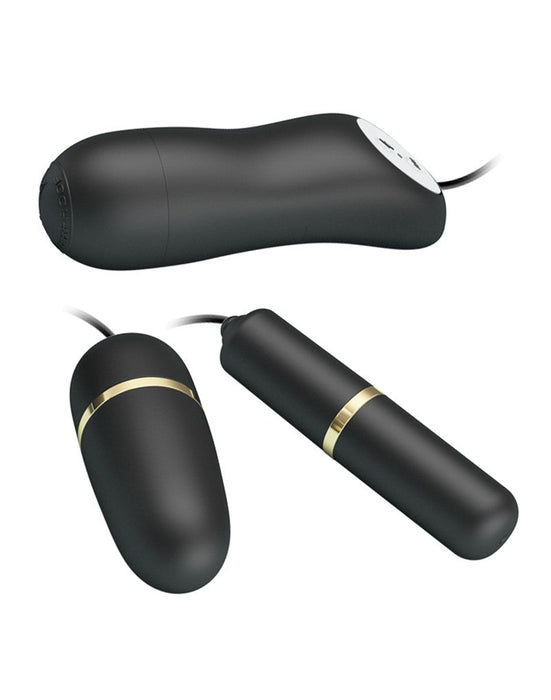 Pretty Love - Electrosex Bullet Vibrator Set - Zwart-Laced-up.nl