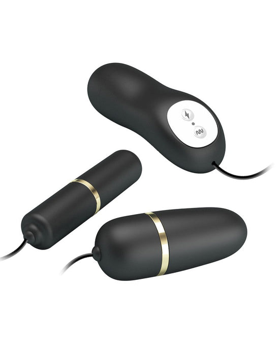 Pretty Love - Electrosex Bullet Vibrator Set - Zwart-Laced-up.nl