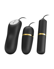 Pretty Love - Electrosex Bullet Vibrator Set - Zwart-Laced-up.nl