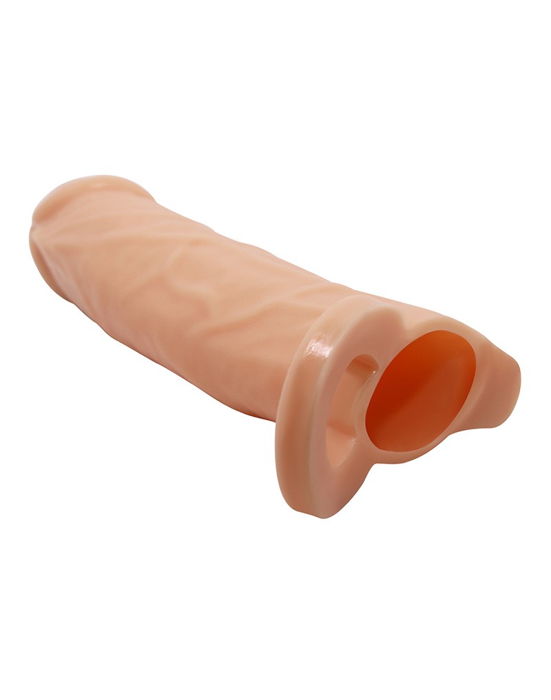 Pretty Love - Emmit - Penis Sleeve Met geribbeld ontwerp - Lichte Huidskleur-Laced-up.nl