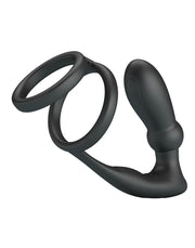 Pretty Love - Emoni - Cockring met Buttplug - Zwart-Erotiekvoordeel.nl