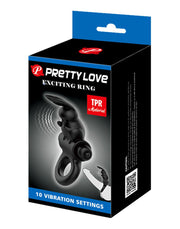 Pretty Love - Exciting Ring Vibrerende Cockring - Zwart-Laced-up.nl