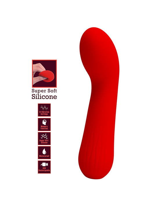 Pretty Love - Faun - Buigzame G-Spot Vibrator - Rood-Laced-up.nl