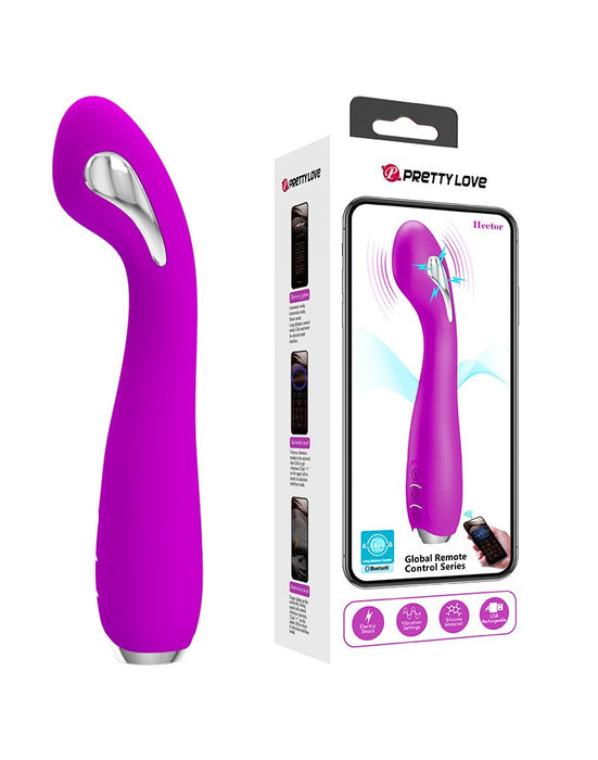 Pretty Love - Hector - G-Spot E-stim Vibrator met Electroshock - Met App Control - Paars-Laced-up.nl