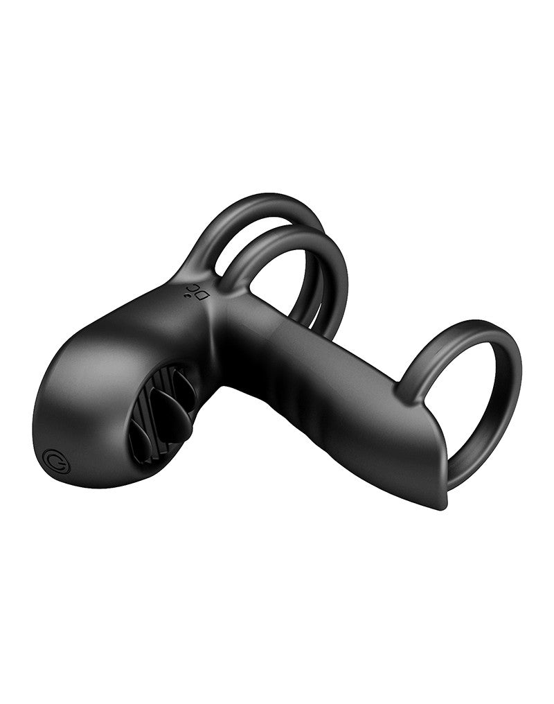 Pretty Love - Jammy - Cockring Vibrator met Clitoris Stimulator - Zwart - Unieke Drievoudige Ringontwerp-Laced-up.nl