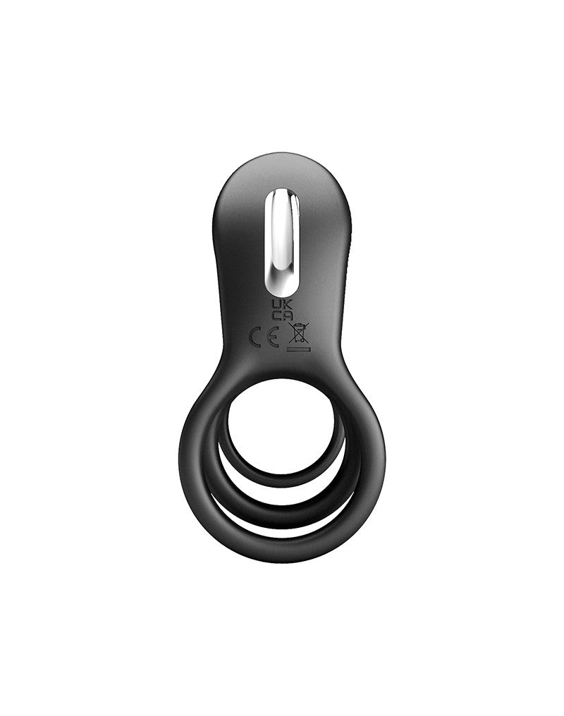 Pretty Love - Jammy - Cockring Vibrator met Clitoris Stimulator - Zwart - Unieke Drievoudige Ringontwerp-Laced-up.nl