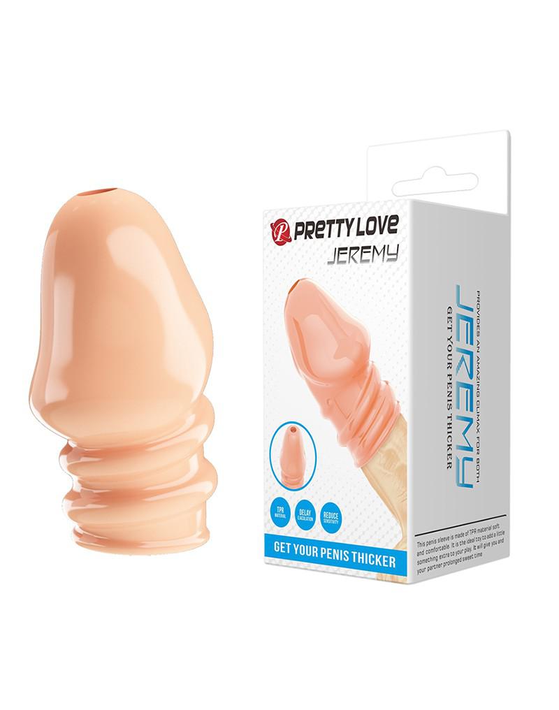 Pretty Love - Jeremy - Penis Sleeve - Cock Sleeve Voor Verminderen Bloedstroom voor Hardere Erecties - Lichte Huidskleur-Laced-up.nl