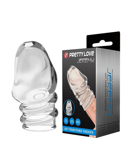 Pretty Love - Jeremy - Penis Sleeve - Cock Sleeve Voor Verminderen Bloedstroom voor Hardere Erecties - Transparant-Laced-up.nl