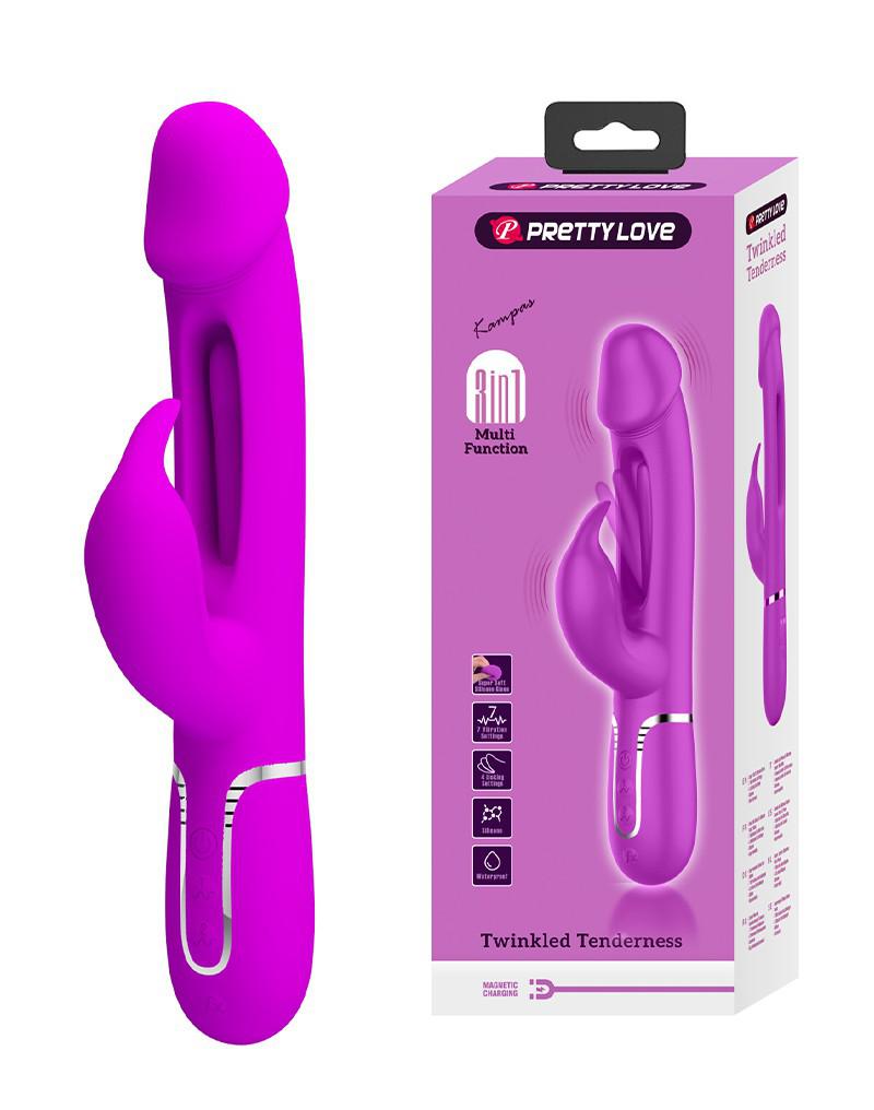 Pretty Love - Kampas - Rabbit Vibrator - Paars-laced-up.nl