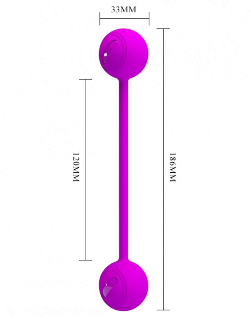 Pretty Love - Kegel Ball III - Vaginale bekkenbodem training Balletjes Met Metalen kogels - Roze-Laced-up.nl