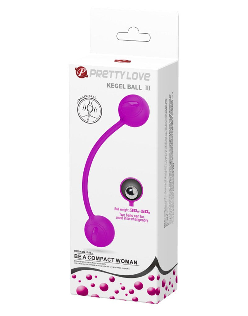 Pretty Love - Kegel Ball III - Vaginale bekkenbodem training Balletjes Met Metalen kogels - Roze-Laced-up.nl