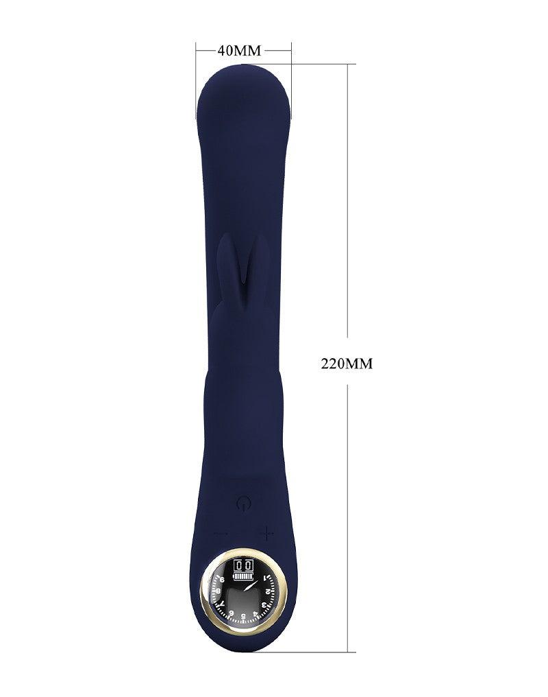 Pretty Love - Lamar - Rabbit Vibrator - Met LCD Display - Donkerblauw-Erotiekvoordeel.nl